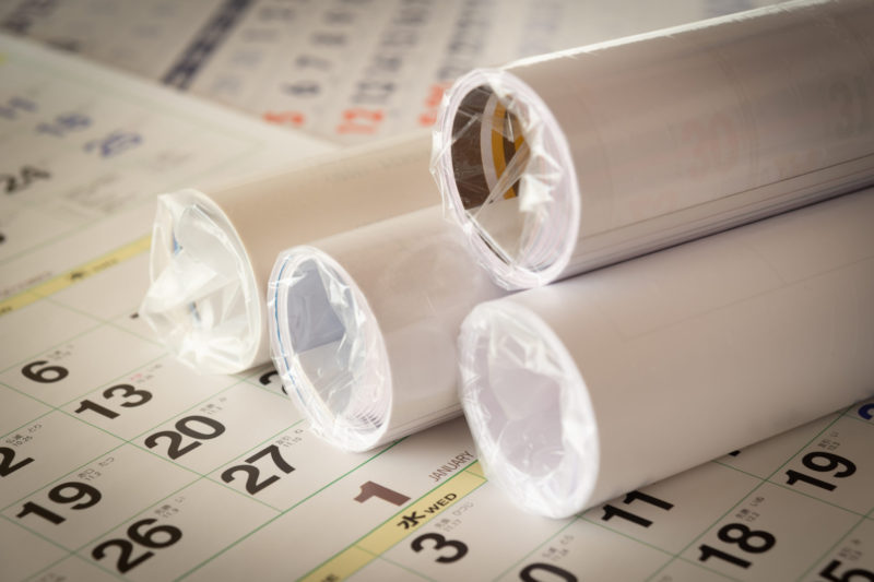 ノベルティのカレンダー